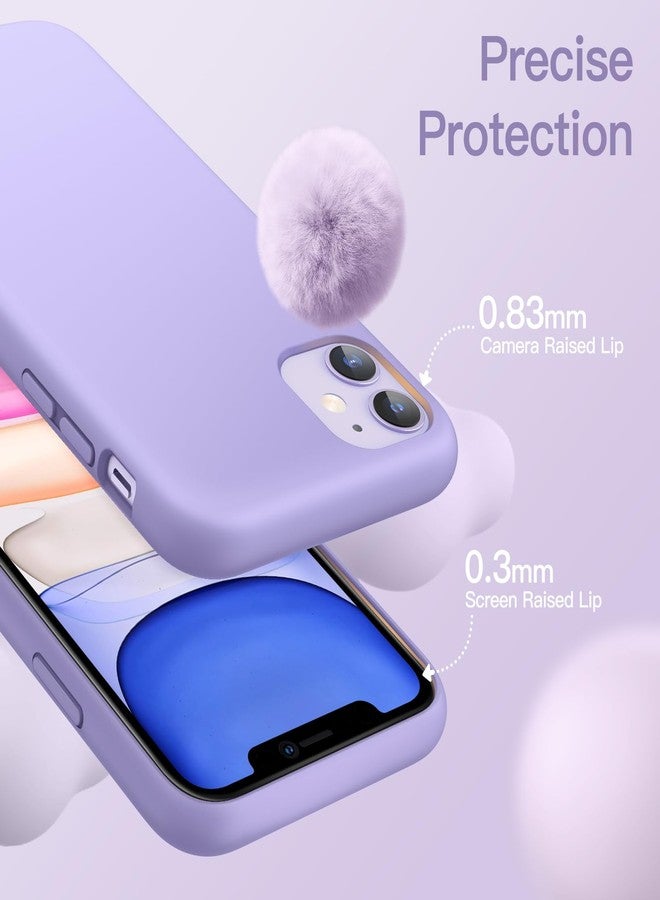 جي تيك جراب سيليكون من JETech لهاتف iPhone 11 (2019) مقاس 6.1 بوصة، جراب حماية كامل للجسم بملمس ناعم كالحرير، غطاء مقاوم للصدمات مع بطانة من الألياف الدقيقة (بنفسجي) - Image 4